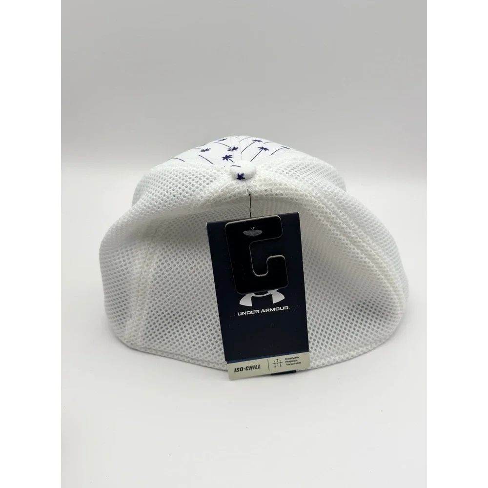 Under Armour Golf Iso Chill Graphic Print Fitted Golf Cap Palm Trees Small